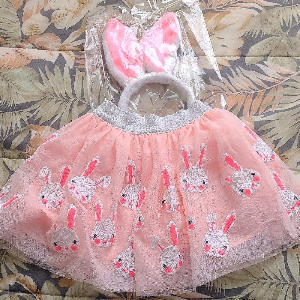 Pink Bunny Tulle Skirt for Kids